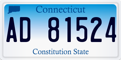 CT license plate AD81524