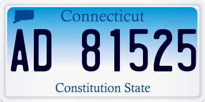 CT license plate AD81525