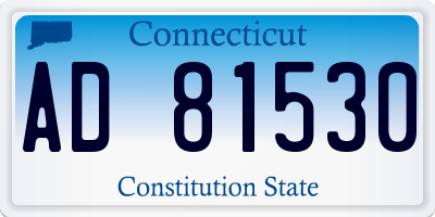 CT license plate AD81530