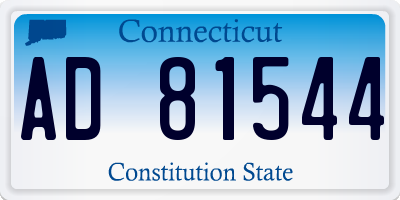 CT license plate AD81544