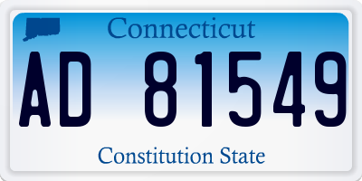 CT license plate AD81549