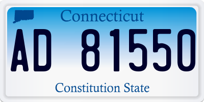 CT license plate AD81550