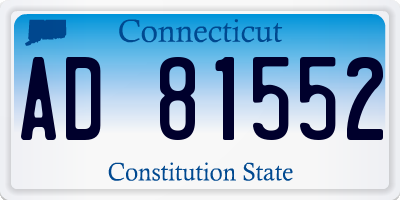 CT license plate AD81552