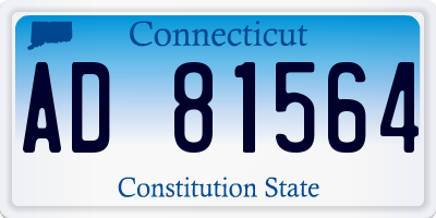 CT license plate AD81564