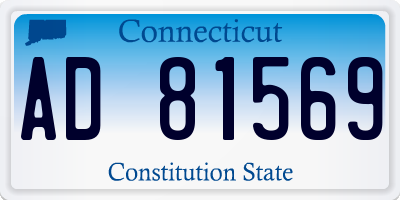 CT license plate AD81569
