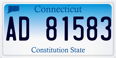 CT license plate AD81583