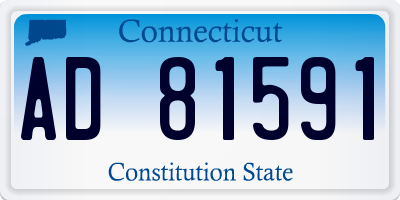 CT license plate AD81591