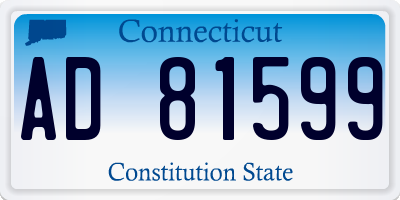 CT license plate AD81599