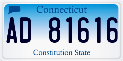 CT license plate AD81616