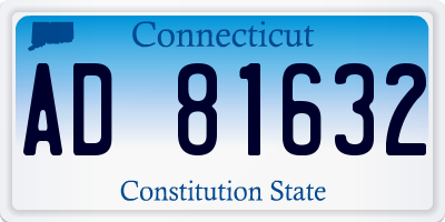 CT license plate AD81632