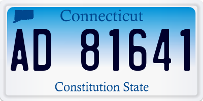 CT license plate AD81641