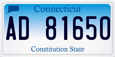 CT license plate AD81650
