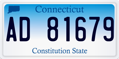 CT license plate AD81679