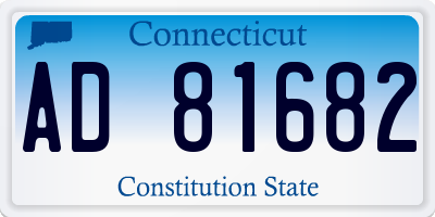 CT license plate AD81682