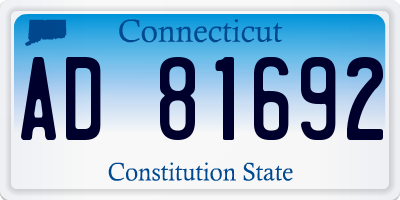 CT license plate AD81692
