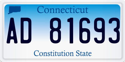 CT license plate AD81693