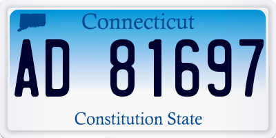 CT license plate AD81697