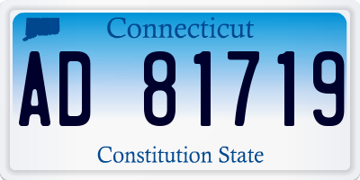 CT license plate AD81719