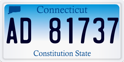 CT license plate AD81737