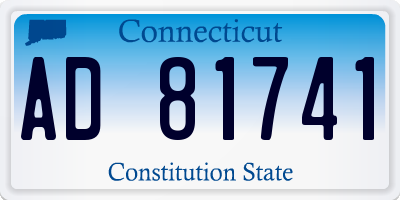 CT license plate AD81741