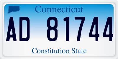 CT license plate AD81744