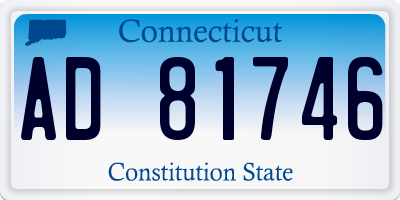 CT license plate AD81746