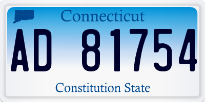 CT license plate AD81754