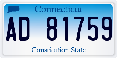 CT license plate AD81759