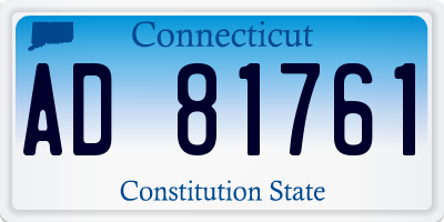 CT license plate AD81761