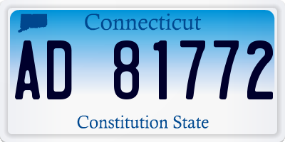 CT license plate AD81772