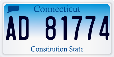 CT license plate AD81774