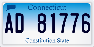 CT license plate AD81776