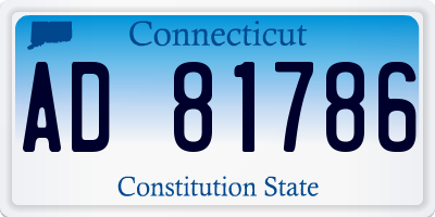 CT license plate AD81786