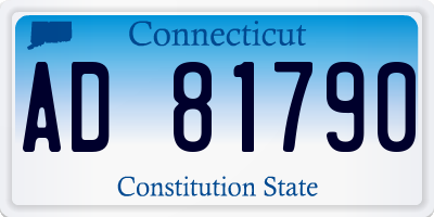 CT license plate AD81790