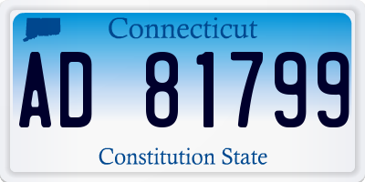 CT license plate AD81799