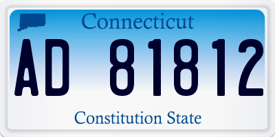 CT license plate AD81812