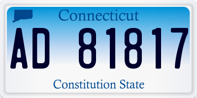 CT license plate AD81817