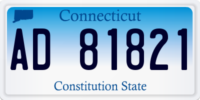 CT license plate AD81821
