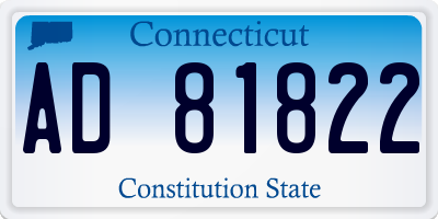CT license plate AD81822