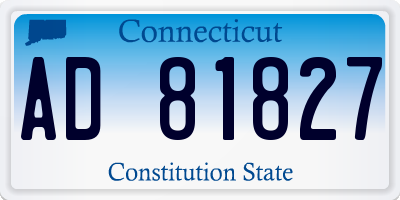 CT license plate AD81827