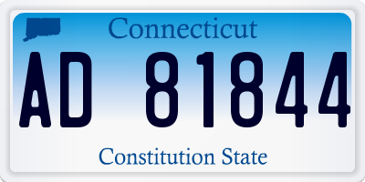 CT license plate AD81844