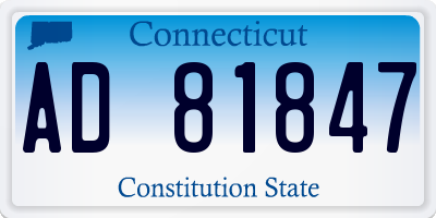 CT license plate AD81847