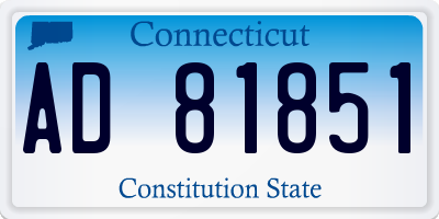 CT license plate AD81851