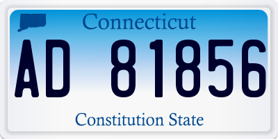 CT license plate AD81856