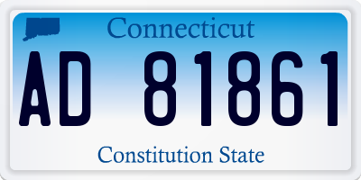 CT license plate AD81861
