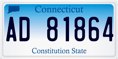 CT license plate AD81864