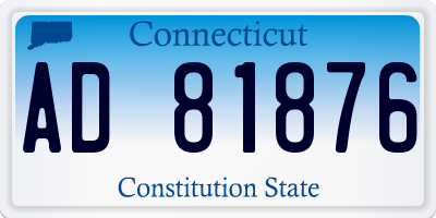 CT license plate AD81876