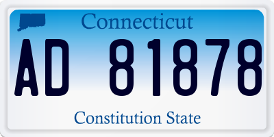 CT license plate AD81878
