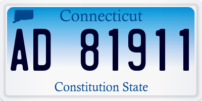 CT license plate AD81911