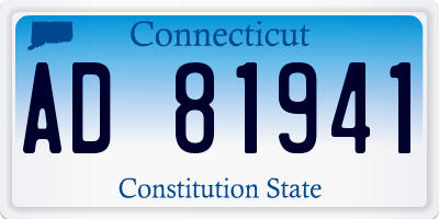 CT license plate AD81941